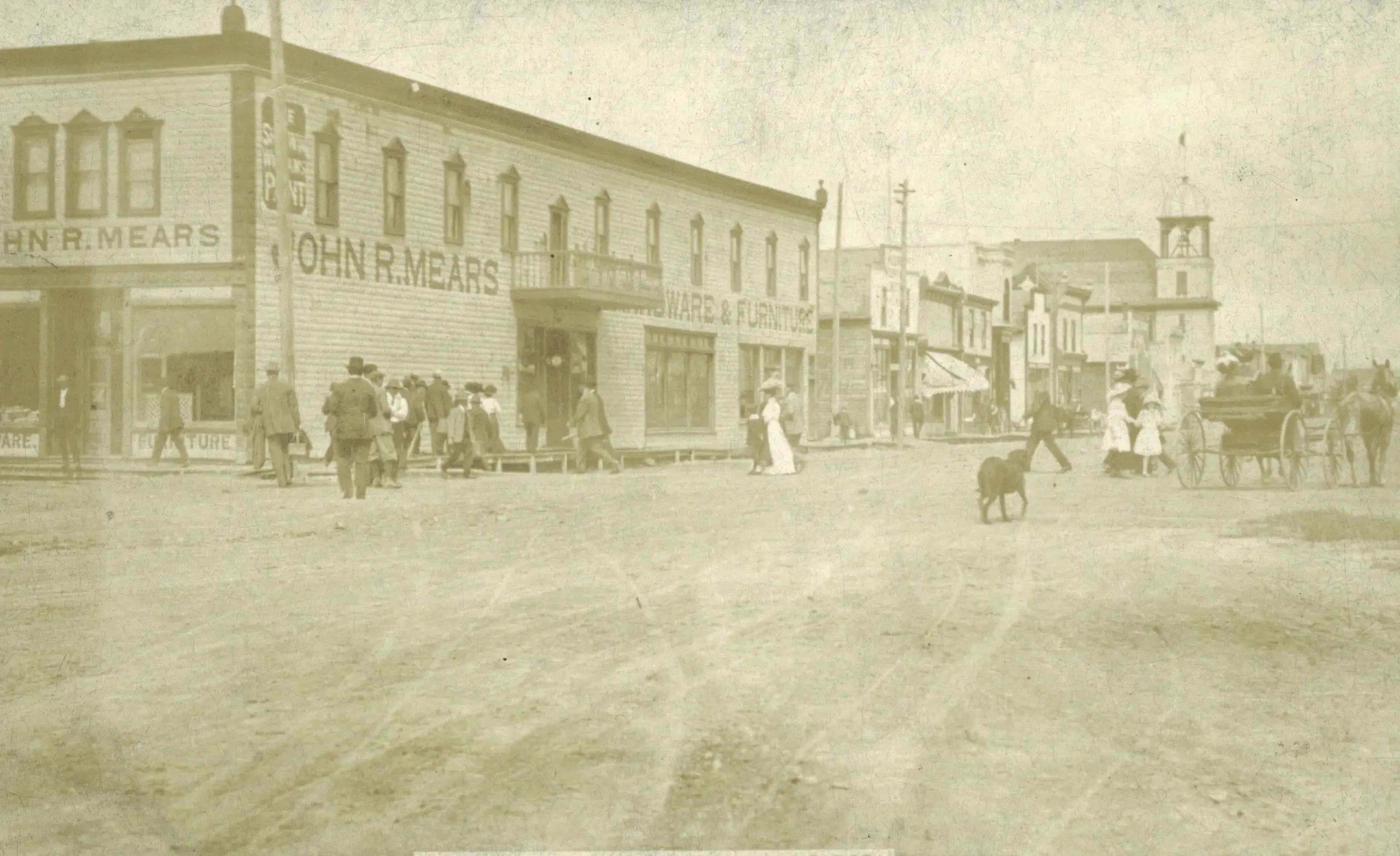 Main Street with John R. Mears hardware and furniture store